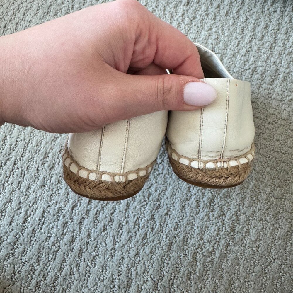 Tory Burch Two Tone Cap Toe Leather Espadrille Flat - Picture 5 of 5
